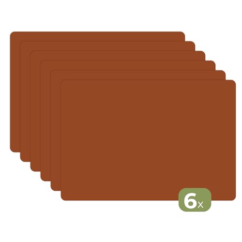 Set de table lavable et antidérapant en vinyle marron KitchenYeah - 3