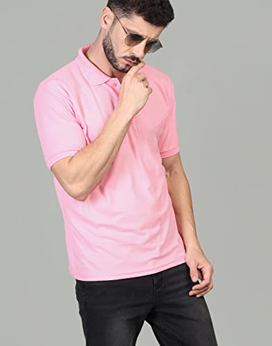 Image of INKKR Men's Casual Polo Neck Half Sleeve Solid T-Shirt (Pack-3)