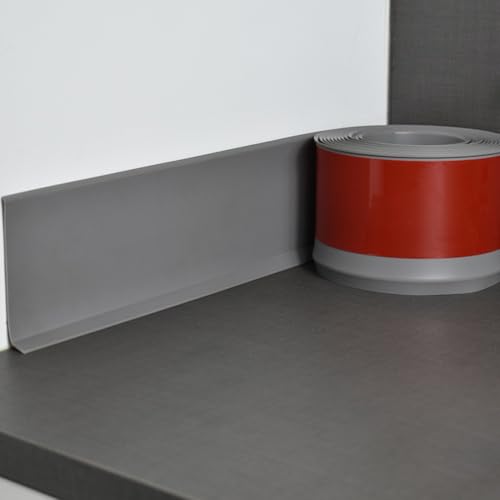 NiuLumea Rodapié de plástico para paredes, 2 m x 10 cm, tira de moldura de PVC, fácil de instalar, decoración de pared para el hogar y la oficina