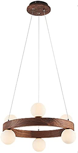 Lustre en bois vintage rustique g4 pour éclairer la table du salon