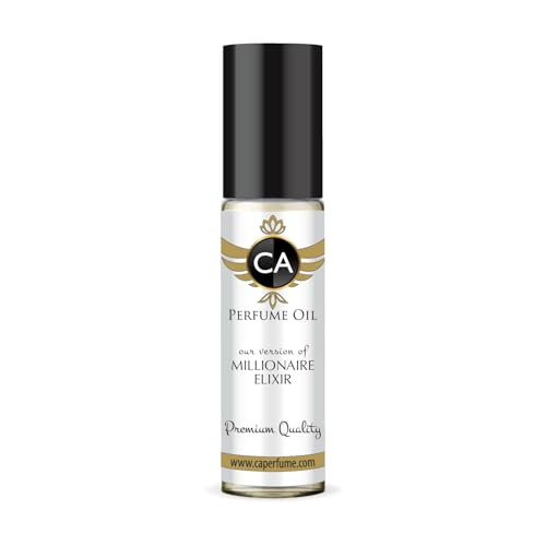 CA Perfume Impression of Millionaire Elixir for Men Perfume Oil Woody Aromatic Scent Long Lasting Cologne for Men Travel Size TSA Ready Mini Parfum Body Oil Roll-on 0.33 Fl Oz 10ml