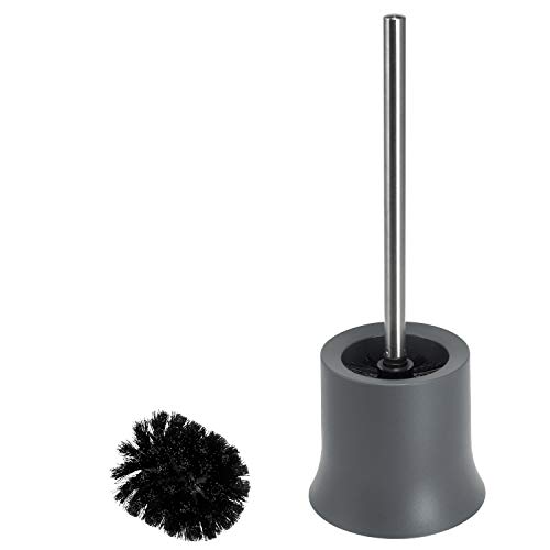 Preisvergleich Produktbild bremermann WC-Bürstenhalter, Kunststoff, WC-Garnitur, Toilettenbürstenhalter, grau