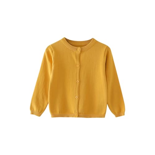 9 Month Baby Girl Sweater Cardigan Solid Color Button Down Crewneck Cotton Coats Toddler Girls Fall Winter Tops