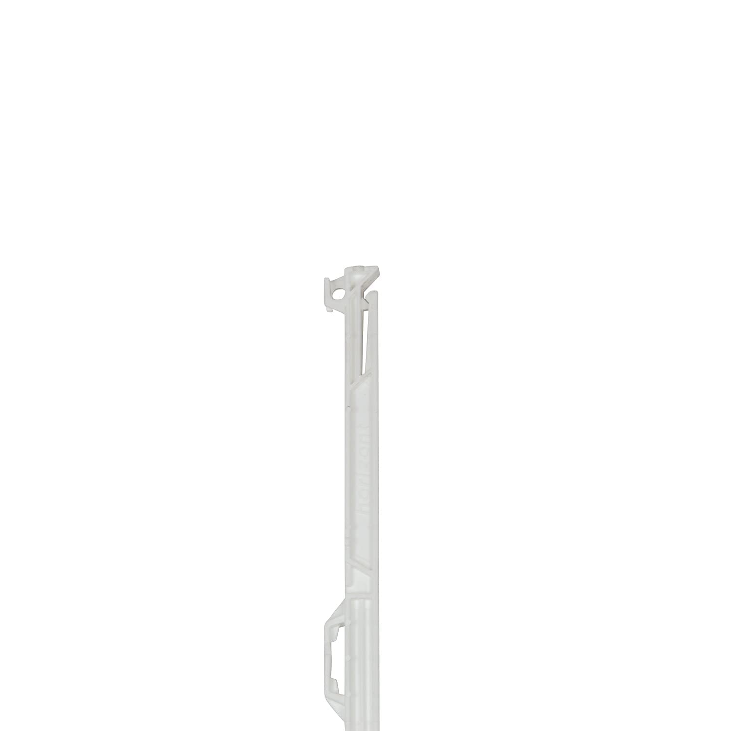 horizont Piquet de clôture plastique 10 pièces blanc, hauteur 108cm, pas unique, piquet plastique avec oeillets pour rubans, cordes, torons, piquet de clôture clôture de pâturage | Piquet en plastique avec œillets pour rubans, cordes, brins