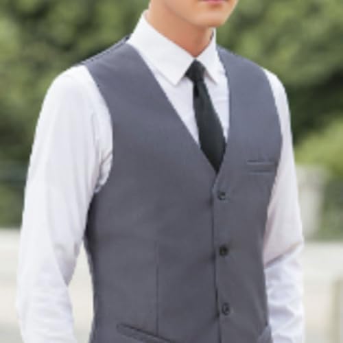 business-suit-vests men's slim fit vest suit vest Sleeveless Jacket4