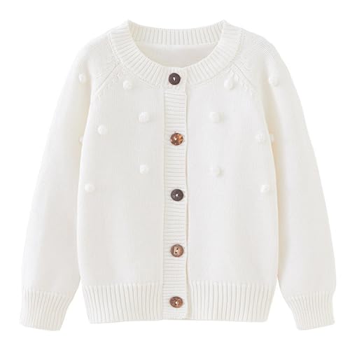 Baby Girls Boys Button Down Sweater Cardigan Clothes Toddler Solid Knitted Jacket Winter Sweatshirt School Coat for Kids