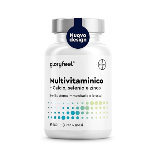 FORMULA COMPLETA PER IL TUO SISTEMA IMMUNITARIO - Il nostro integratore multivitaminico completo offre una concentrazione equilibrata di 15 vitamine e minerali essenziali, tra cui vitamina A, C, D, E e vitamine del gruppo B, per supportare il tuo sistema immunitario, il metabolismo energetico e il benessere generale.