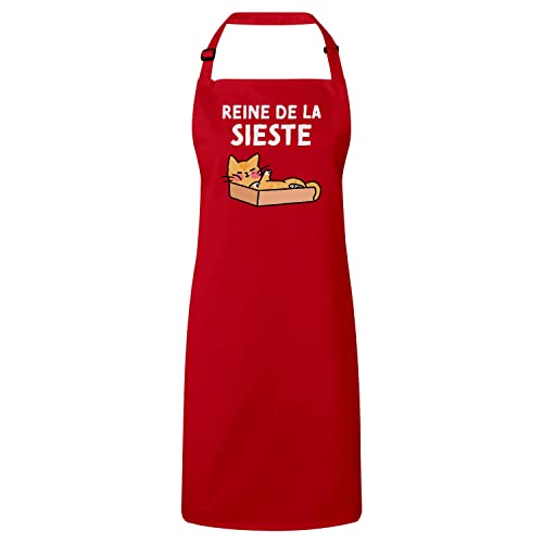 Tablier cuisine premium Reine de la Sieste en tissu durable