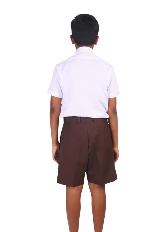 Image of AMBIKA STORES & READYMADES School Uniform - Pant for Boys, Cotton Shorts, Elastic Waist Half Pants, Regular Fit Sports Shorts