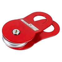 SWAWIS Noire Poulie De Renvoil Pour Treuil En Acier, Diamètre De Rainure De Roue 15mm, Capacité De Charge 10t, Pour Opérations De Sauvetage Hors Route Et L'Exploitation Forestière