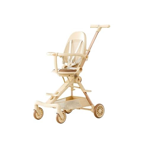 XUNJIE Pour Poussette, De 6 Mois À 6 Ans, Ne Pèse Que 6,3 Kg, Pliage Compact Et Facile, Grand Panier De Courses, Roulettes Pivotantes Fluides, Légère, Élégante Et Pratique (F)