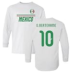 Tutiinca Mexico Soccer Fans G.Berterame 10 Jersey Style Youth Long Sleeve T-Shirt (White, Youth X-Large)