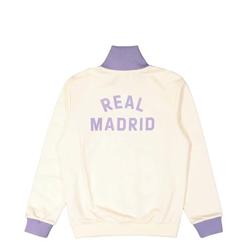 adidas Originals men Real Madrid OG BB Track Top Jacket, Wonder White & Magic Lilac, LG2