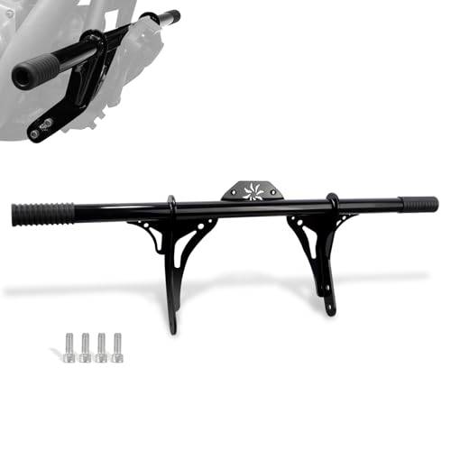 WOWTK Highway Peg Crash Bar/Highway Footpegs Enginge guard for Harley Dyna with mid Control Models 2006-2017 for Street Bob FXDB/I Fat Bob FXDF Low Rider FXDL/I Wide Glide FXDWG/I Gloss Black