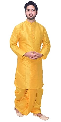 Image of Om Shubh Mangalam Men's Silk Ethnic Wear Dhoti Kurta Set For Wedding