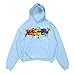 Trippie Redd Unisex-Adult Standard Trip at Knight Hoodie, Light Blue, Extra Large