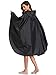 Hooded Rain Ponchos Outdoor Waterproof Raincoat Jacket for Adults with Zipper (Black)