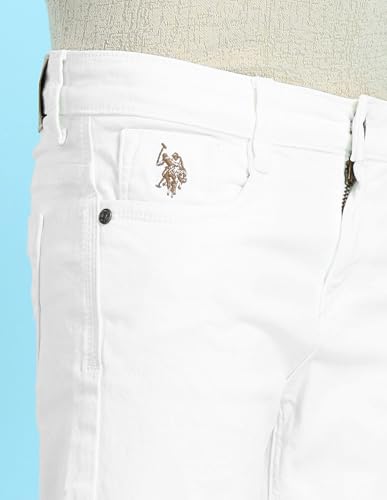 Image of U.S. Polo ASSN. Slim Fit Jeans for Boys - Five Pockets, Mid-Rise Waist, Casual Kids Wear
