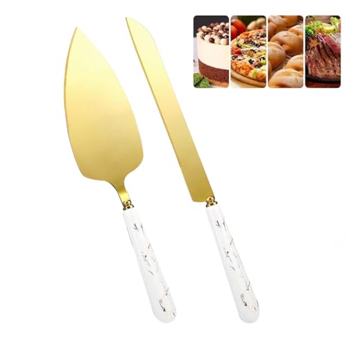 La mejor comparación de Pala para pastel del mes. 41 Aokesy Uego de Cuchillos y Servidores para Tartas, Juego de Pasteles de Corte de Acero Inoxidable Dorado, Juego de Servir Tartas para Servir Pastel de Boda, Cumpleaños, Fiestas...