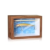 Fishing Lure Display Case, Small Fishing Bait Storage Box, Vintage Fishing Lures Decor, Fishing Lure Display Stand, Men's Gifts Can Be Used for Wall Decoration, Collection Room, Office