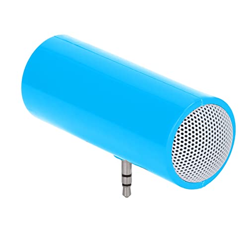 Image of 3.5mm Jack Stereo Mini Speaker, Portable Wireless Plug in Speaker with Clear Strong Sound, for Smartphones Tablets Laptops PCs MP3 MP4 (Blue)