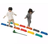 DELURA Stapelsteine Balanciersteine Balance Steine Stepping Stones Balancierbalken für Balancieren Kinder
