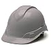 Pyramex Ridgeline Vented Cap Style 4 Pt Ratchet Suspension Hard Hat, Gray