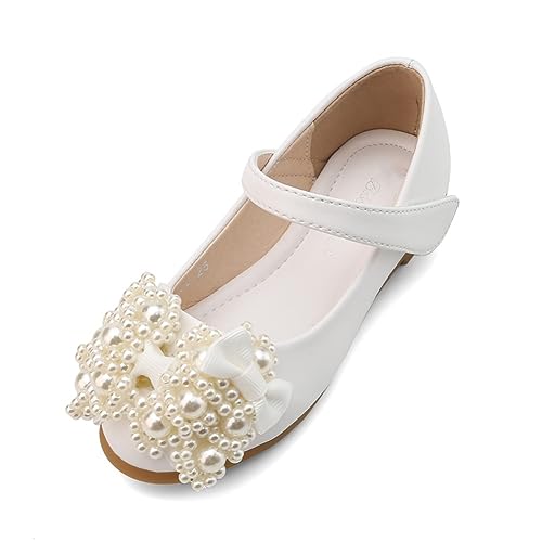 Girls Sparkle Mary Jane Ballerina Flat Glitter Low Heel School Princess Wedding Flower Dress Shoes for Toddler/Little Kid/Big Kid