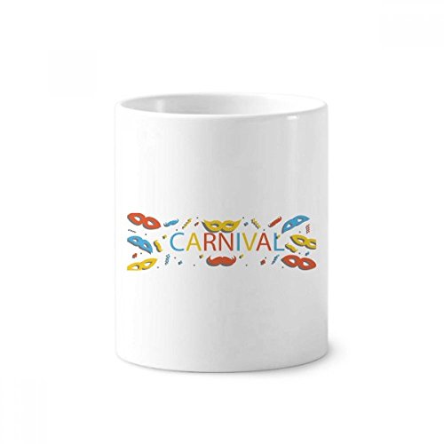 Carnaval de Venise en céramique porte-brosse à dents ou tasse blanche 350ml de rangement bureau