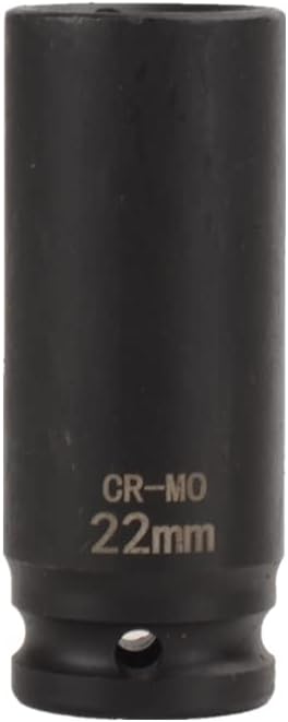 FLZOSPER 1/2 Inch Drive x 22 mm Deep 6-Point Impact Socket，42 CR-MO