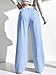 Girls and Womens High Waisted Wide Leg Sweatpants Casual Baggy Joggers for LoungeBlueM
