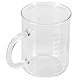 Becherglas, Koffein-Molekül-Becher, 16oz Borosilikatglas Chemiebecher mit Griff und Maß, Ideal für Kaffee Latte Tee