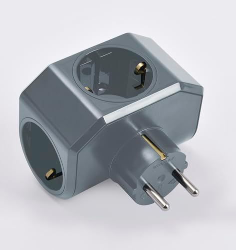 Viko Yonca Plus Gri Üçlü Topraklı Priz Çarpma Karşıtı - Görsel 5