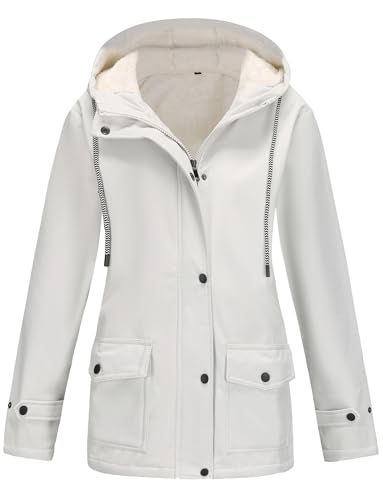 Veste hiver femme capuche doublure polaire manteaux imperméable