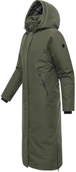 Navahoo warme damesjas met magnetische sluiting en rugzakdragers, winterjas sneeuwwachter 14 XS-5XL, grijs, S