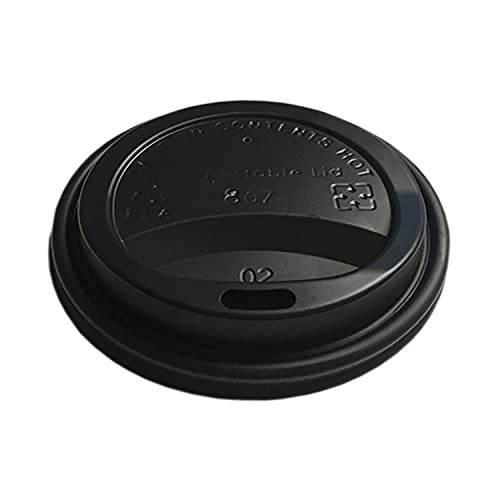 Bioodi Tree Free Deckel für Kaffeebecher 8oz/240ml schwarz | 20 x 50 Stück | 20 Sleeve | 1000 Stück | Einweg Kaffeebecherdeckel Cover