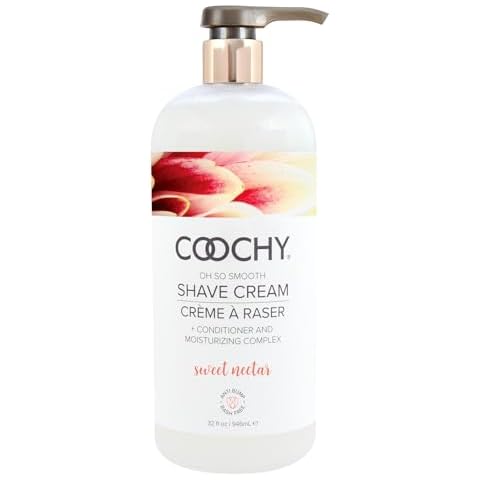 Coochy Intimate Shaving Cream for Women Sensitive Skin, Shave Conditioner & Moisturizer for Face & Body, Shave Cream, Anti-Bump, Sweet Nectar, 32 oz Cover