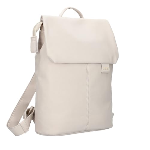 Zwei MADEMOISELLE.TEX MRTX13 Damen Rucksack, 7 L City-Rucksack mit Reißverschlussfach & gepolstertem Tabletfach, Verschlussklappe mit Magneten (sand)