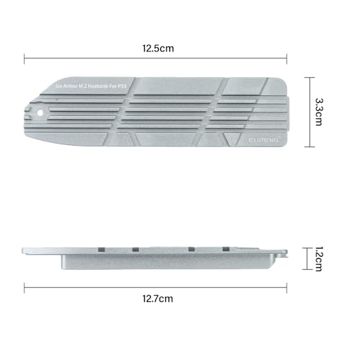 Image of ELUTENG M.2 Heatsink for PS5 NVMe SSD Aluminum Heatsink with 4 Thermal Pads for Playstation 5 and PC Internal M.2 Gen4 NVME PCIE 4.0 SSD Cooling Mounting Post Kit Expansion Slot