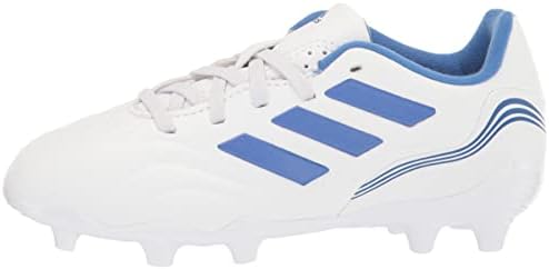 adidas Copa Sense.3 Firm Ground Soccer Shoe, White/Blue/Legacy Indigo, 11 US Unisex Little Kid | Image 7