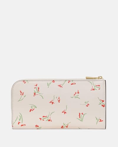 Image of kate spade new york Devin Vibrant Buds Printed Leather Zip Around Continental Wallet