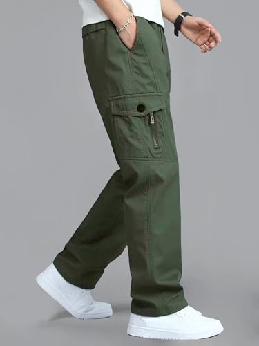 Image of Lymio Cargo for Men || Cotton Cargo Pant || Drawstring Waist Pant (Also Available in Plus Sizes) (117-120)