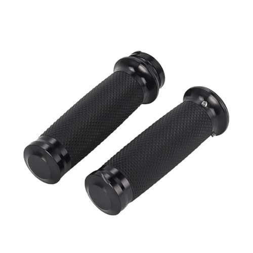 Poignées de guidon électroniques noires 1'' 25mm pour moto Dyna et Ultra