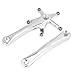 Estink Crankset, 1Pair 170MM Aluminium Alloy Mountain Road Alloy Left and Right Crank Arms Repair Parts Crank Arm Set Arm Accessory for Single and Two Piece Road Chainring (Silver)