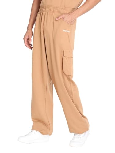 Image of CHKOKKO Men's Baggy Track Pants for Gym Workout Running Casual Wear Sports Lower with Pockets Adjustable Drawstring Waist Lightweight Quick Dry Activewear Fitness