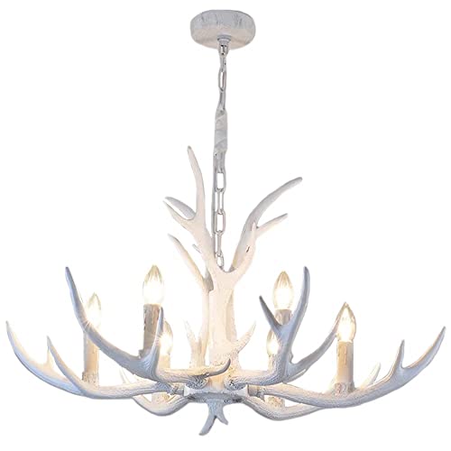 Lustre en bois de cerf rétro américain pour salon et grand restaurant vintage