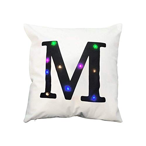 ZUODU Federa di velluto con lettera lampeggiante a...