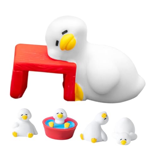 Petites décorations de canard en résine pour embellir un coin de salon vide