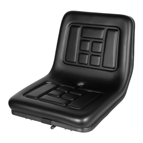 Donened - Asiento de tractor, asiento de remolque con respaldo, asiento universal para tractor, piel de PVC, impermeable, para tractores, cortacésped, carretillas elevadoras, excavadoras, 44,5 x 35,5
