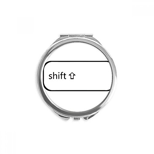 Miroir rond portable à la main symbole maj pour vérifier son maquillage